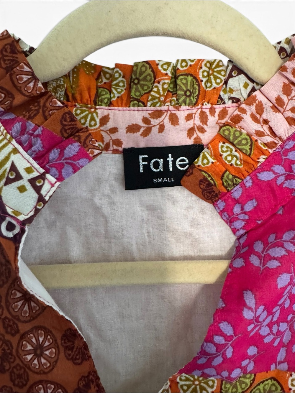 Fate Patchwork Ruffle-Collar Blouse - Picture 3 of 5